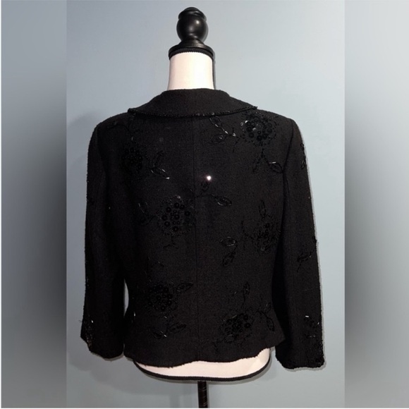 Anthracite- Floral sequin jacket - Picture 4 of 7
